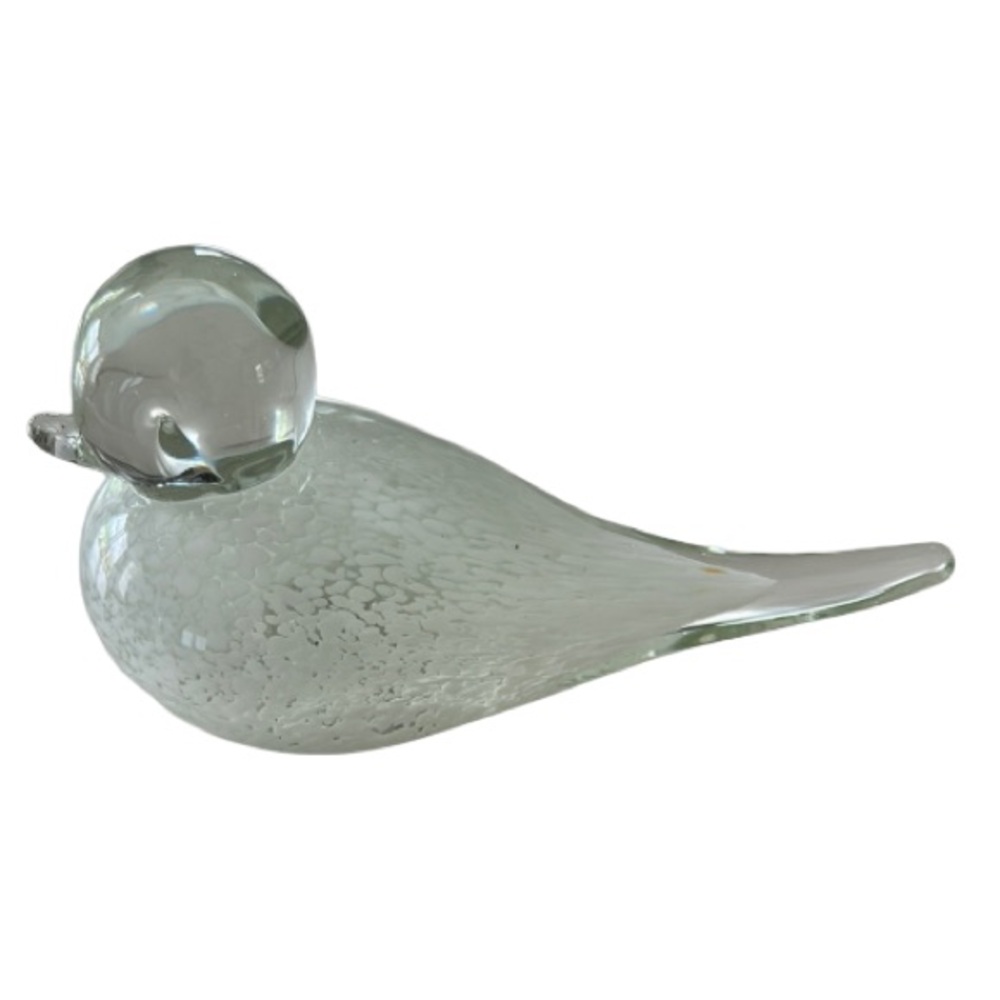 Glass Bird Figurine Decor Accent Piece